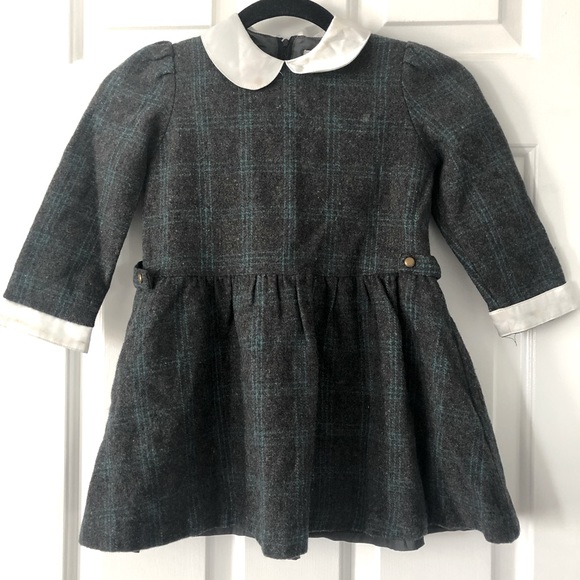 Grey Dress White Collar & Cuffs - Picture 1 of 6